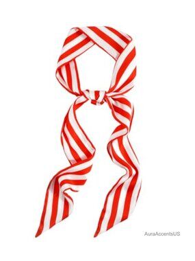Silk Feel Polyester Long Ribbon Scarf Bow Tie Hair Accessory Purse Wrap
